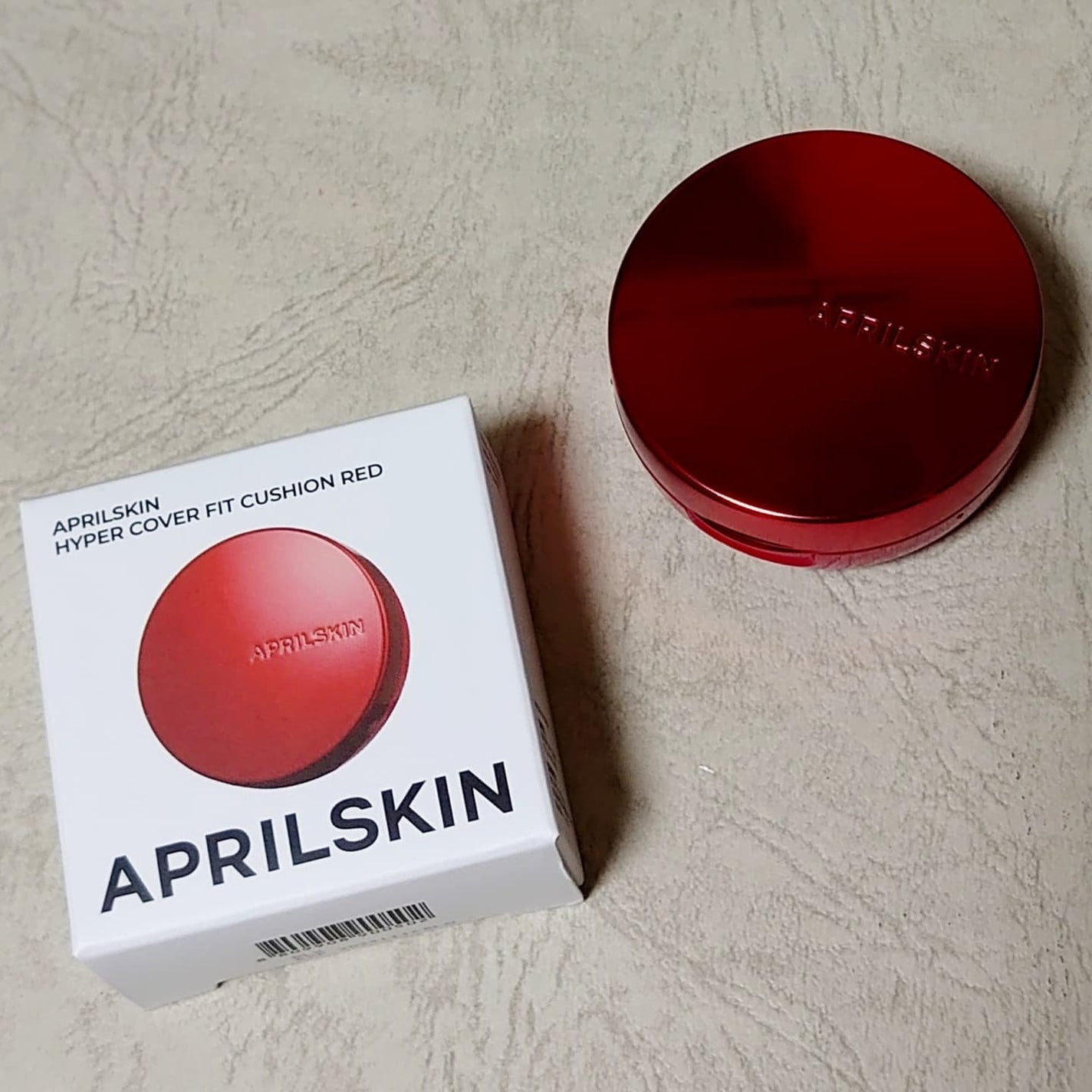 ハイパーカバーフィットクッション red/APRILSKIN/クッションファンデーションを使ったクチコミ(1枚目)