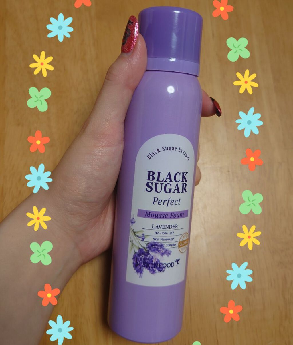 ブラックシュガー パーフェクト ムースフォーム ラベンダー/SKINFOOD/洗顔フォームを使ったクチコミ（1枚目）