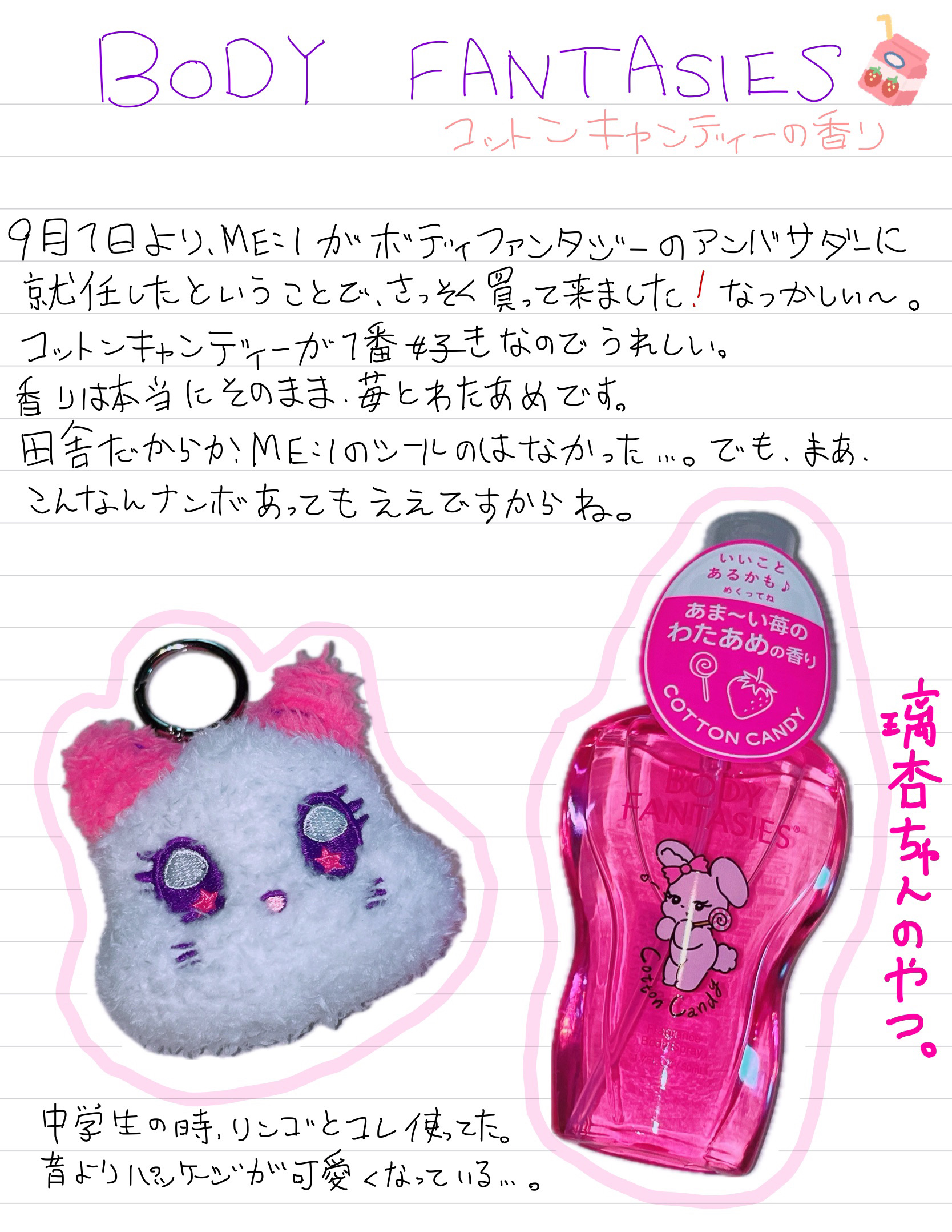 ボディスプレー コットンキャンディスウィート 50ml（新パッケージ）/ボディファンタジー/香水(レディース)を使ったクチコミ（1枚目）