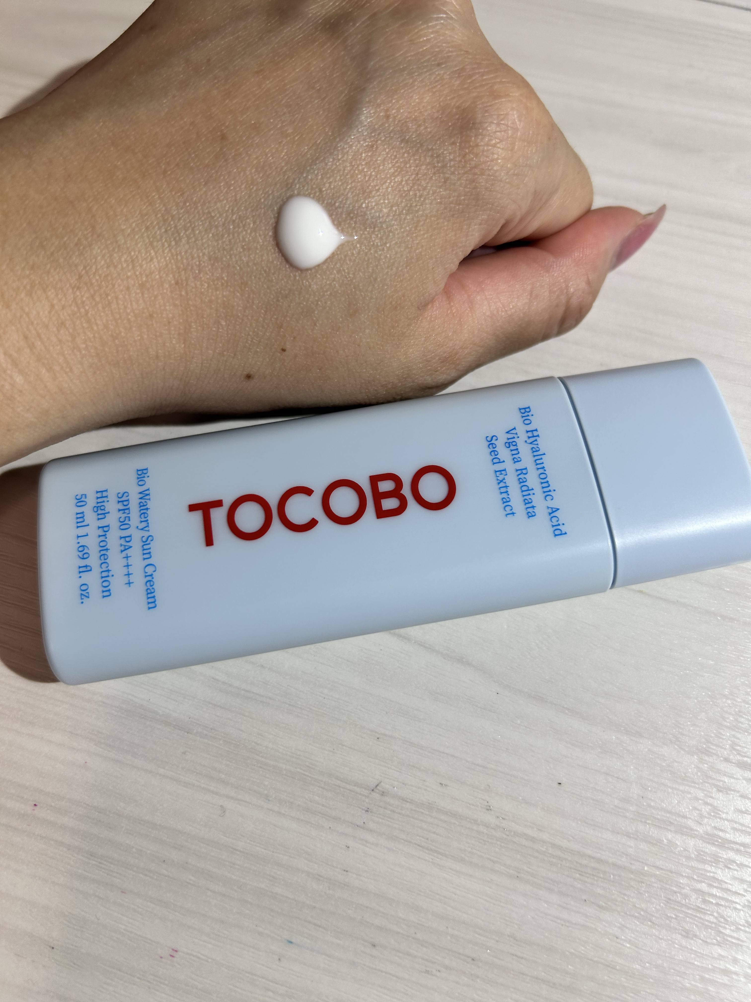 バイオウォータリーサンクリーム/TOCOBO/日焼け止めクリームを使ったクチコミ（3枚目）