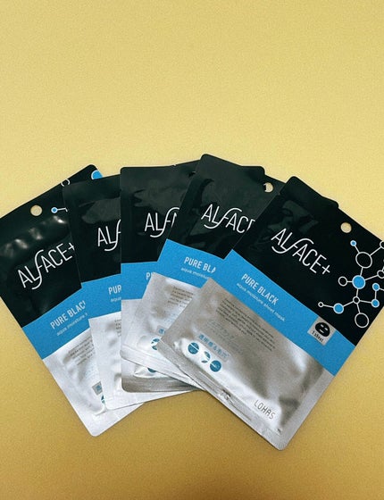 ピュアブラック アクアモイスチャー シートマスク 5枚入り/ALFACE+/シートマスク・パックを使ったクチコミ(2枚目)