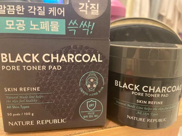 BLACK CHARCOAL PORE TONER PAD/ネイチャーリパブリック/シートマスク・パックを使ったクチコミ（1枚目）