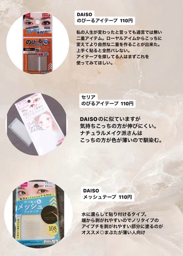 アイテープ（絆創膏タイプ、レギュラー、７０枚）/DAISO/二重まぶた用アイテムを使ったクチコミ（3枚目）