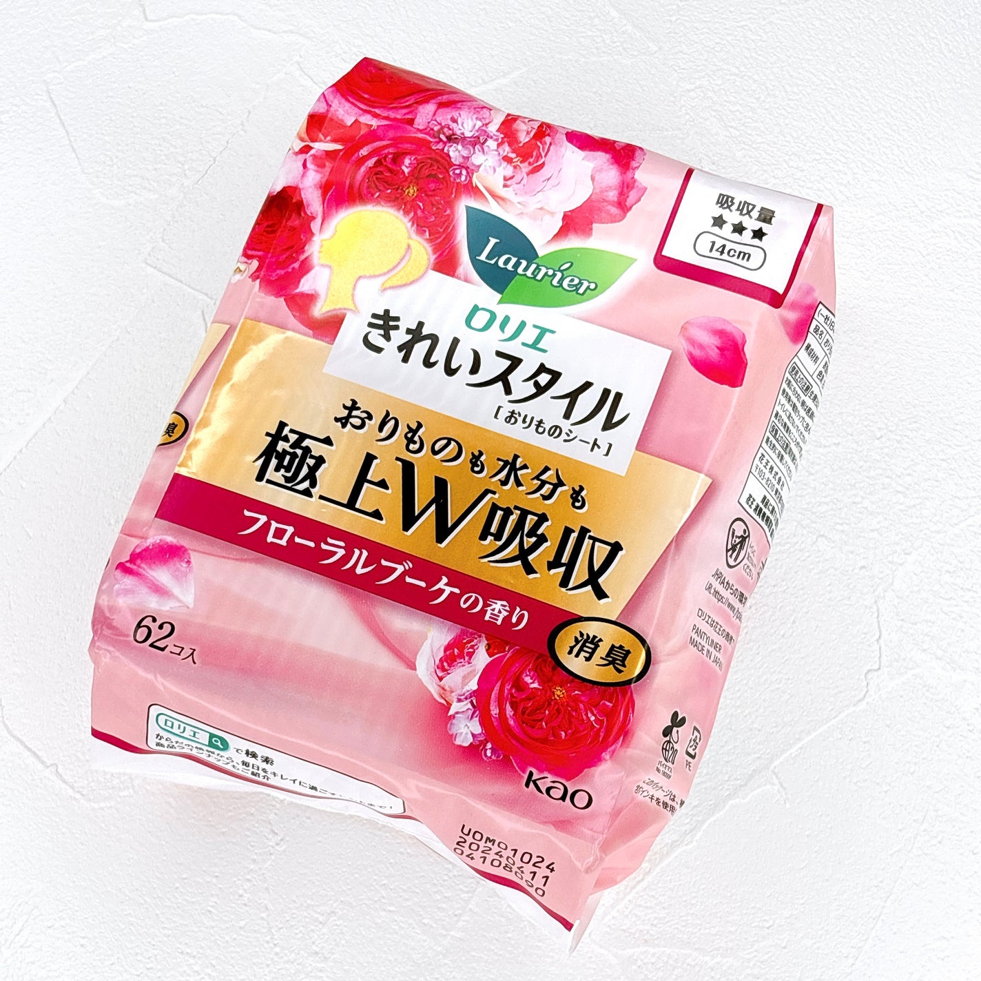 きれいスタイル 極上W吸収 フローラルブーケの香り 62コ入/ロリエ/おりものシートを使ったクチコミ(1枚目)