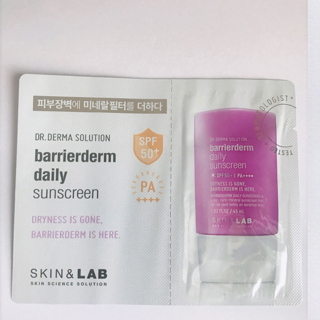 SKIN&LAB バリアダーム デイリーサンスクリーンのクチコミ「SKIN＆LAB
バリアダーム デイリーサンスクリーン
────────────

サンプル頂.....」（1枚目）