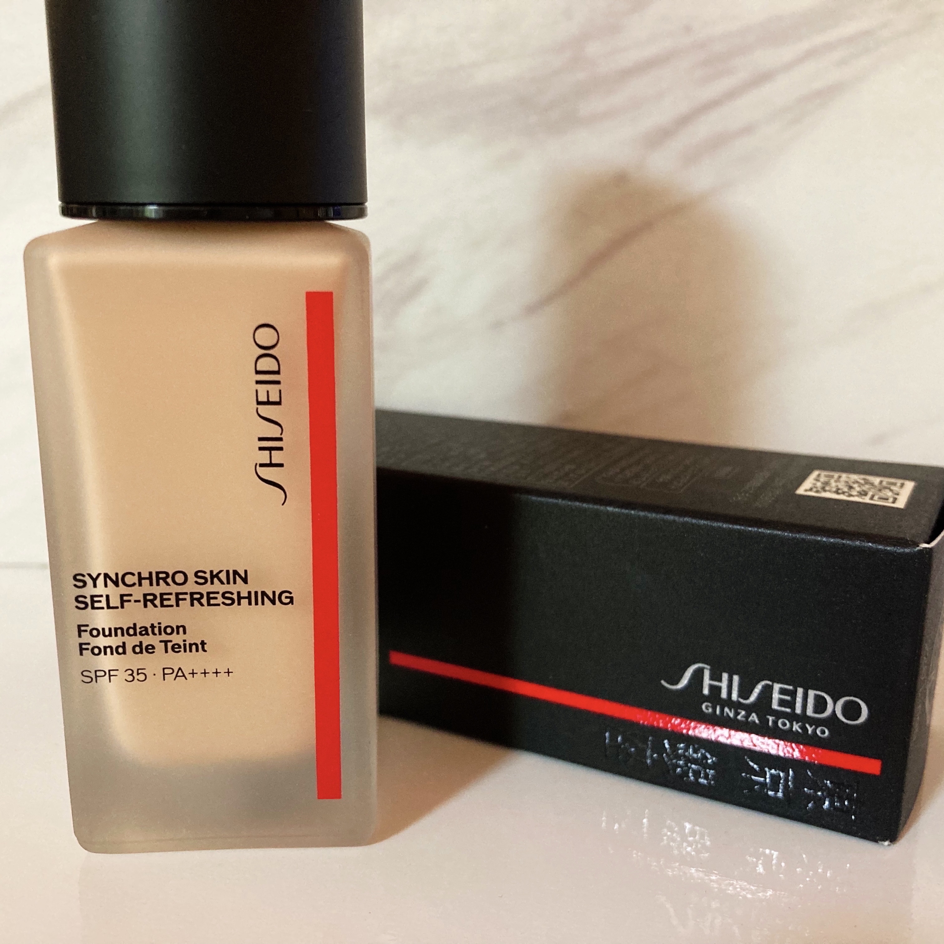シンクロスキン セルフリフレッシング ファンデーション 220 Linen/SHISEIDO/リキッドファンデーションを使ったクチコミ（1枚目）