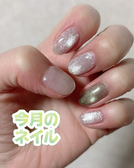 ho.ma.ri on LIPS 「今月のネイルです💅今月はシンプルマグネットネイル💕キラキラ感が..」(1枚目)