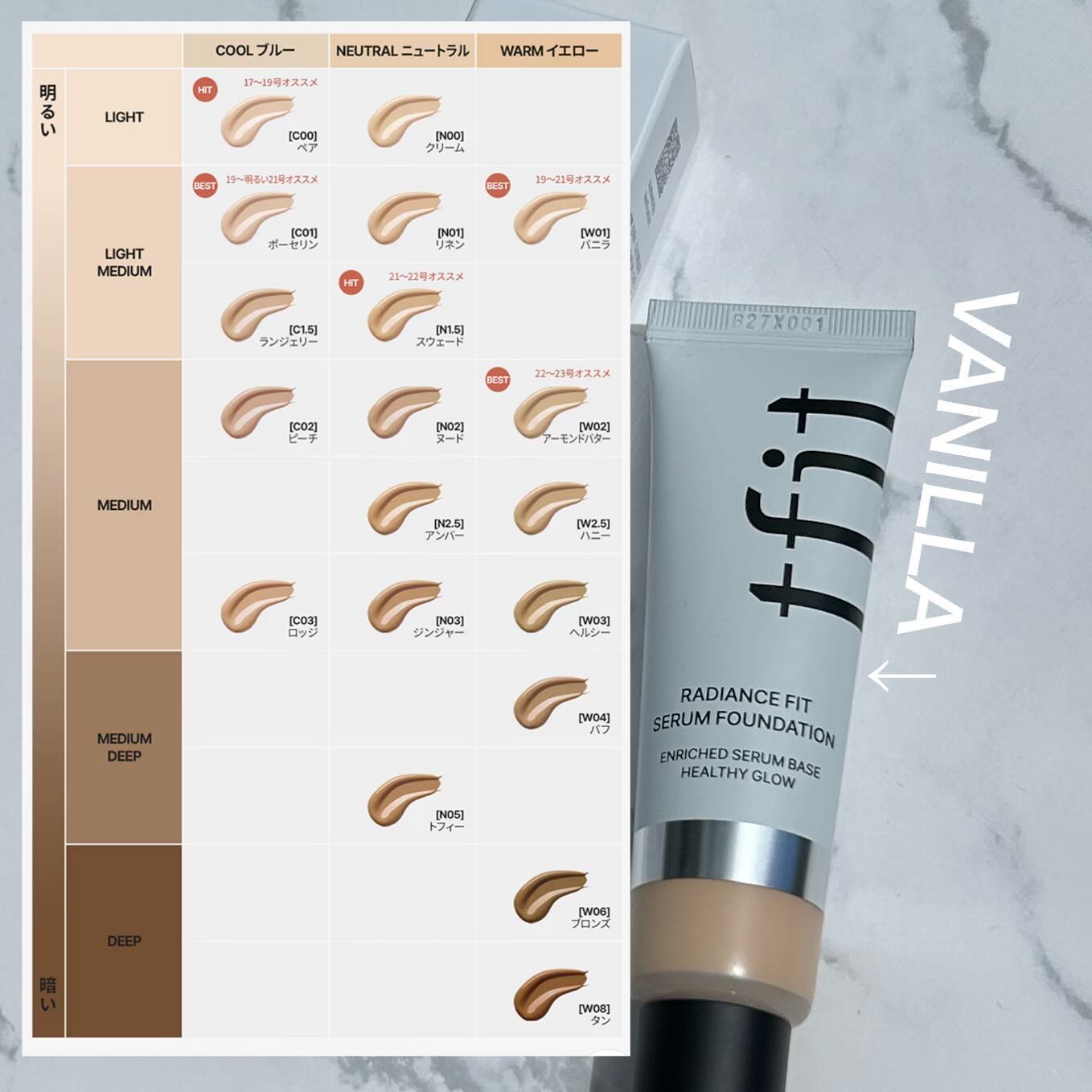 ラディアンスフィットセラムファンデーション/TFIT/リキッドファンデーションを使ったクチコミ（2枚目）