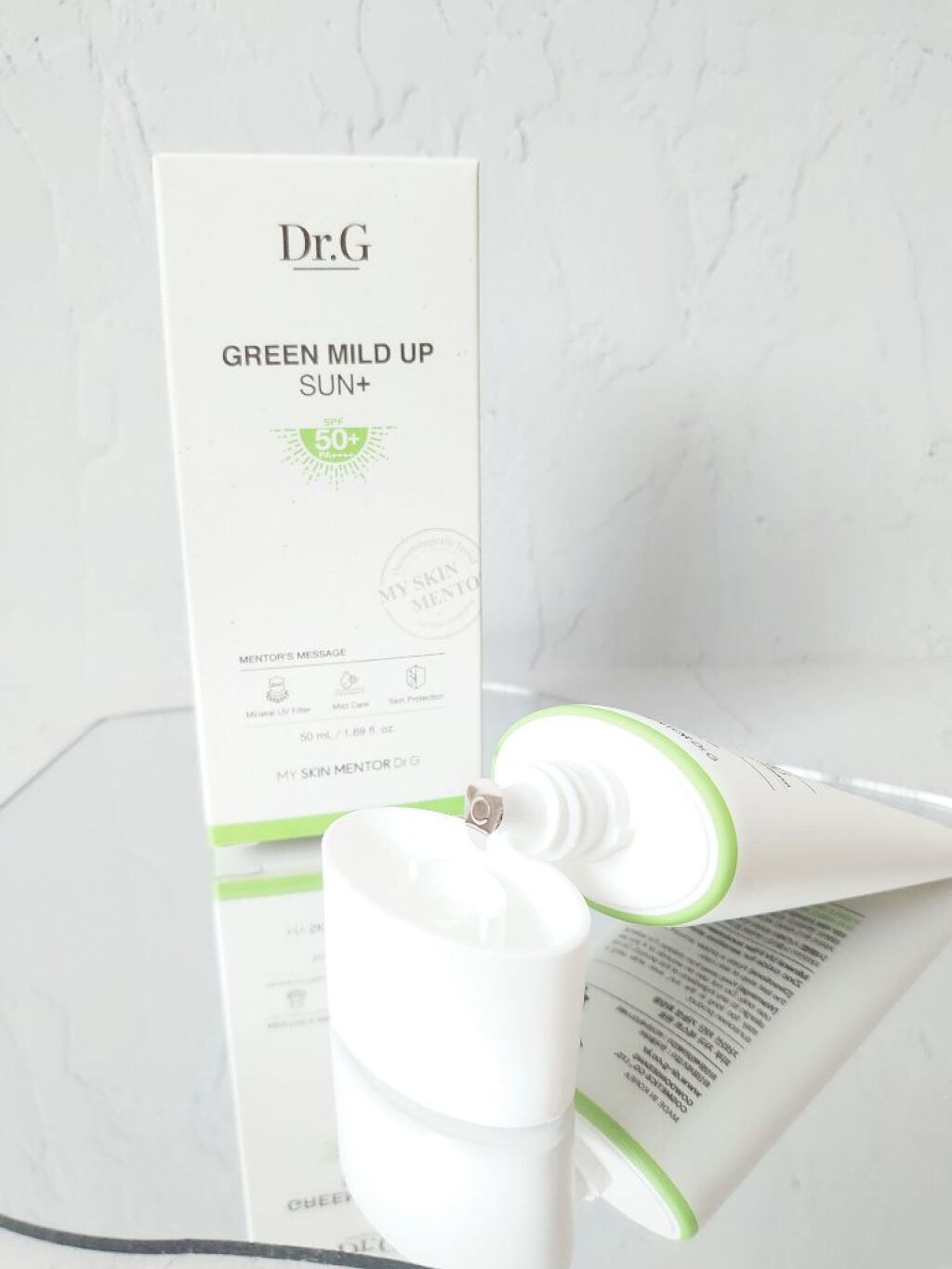 グリーンマイルドアップサンプラス/Dr.G/日焼け止めクリームを使ったクチコミ（2枚目）