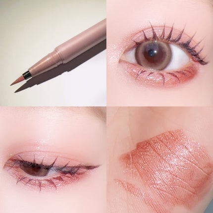 ウォータリーラメライナー/Ririmew/リキッドアイライナーを使ったクチコミ(4枚目)