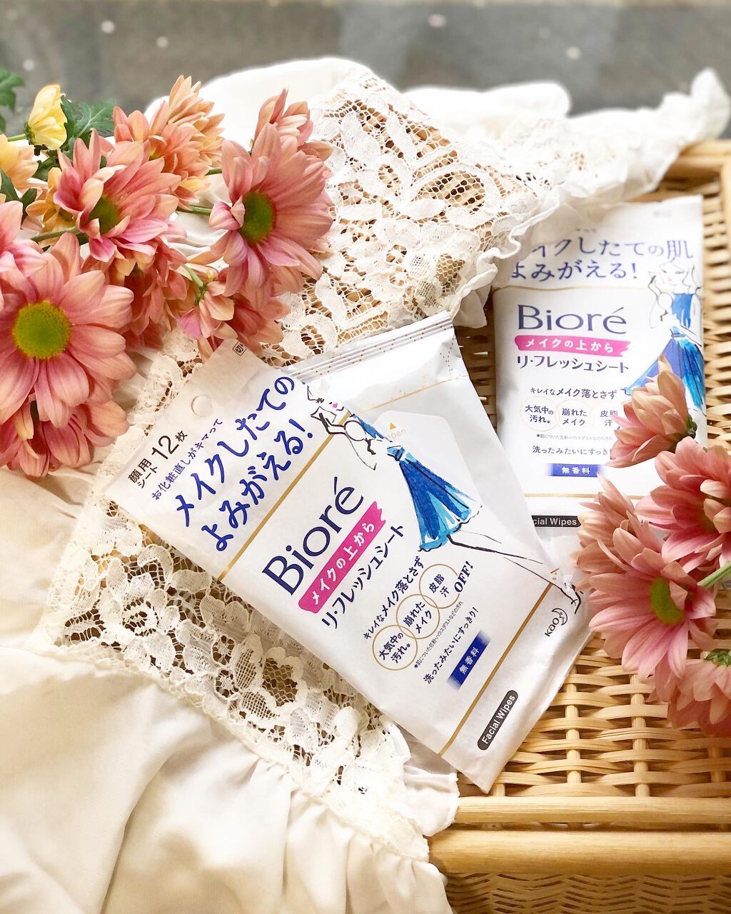 メイクの上からリフレッシュシート/ビオレ/フェイスシートを使ったクチコミ（1枚目）