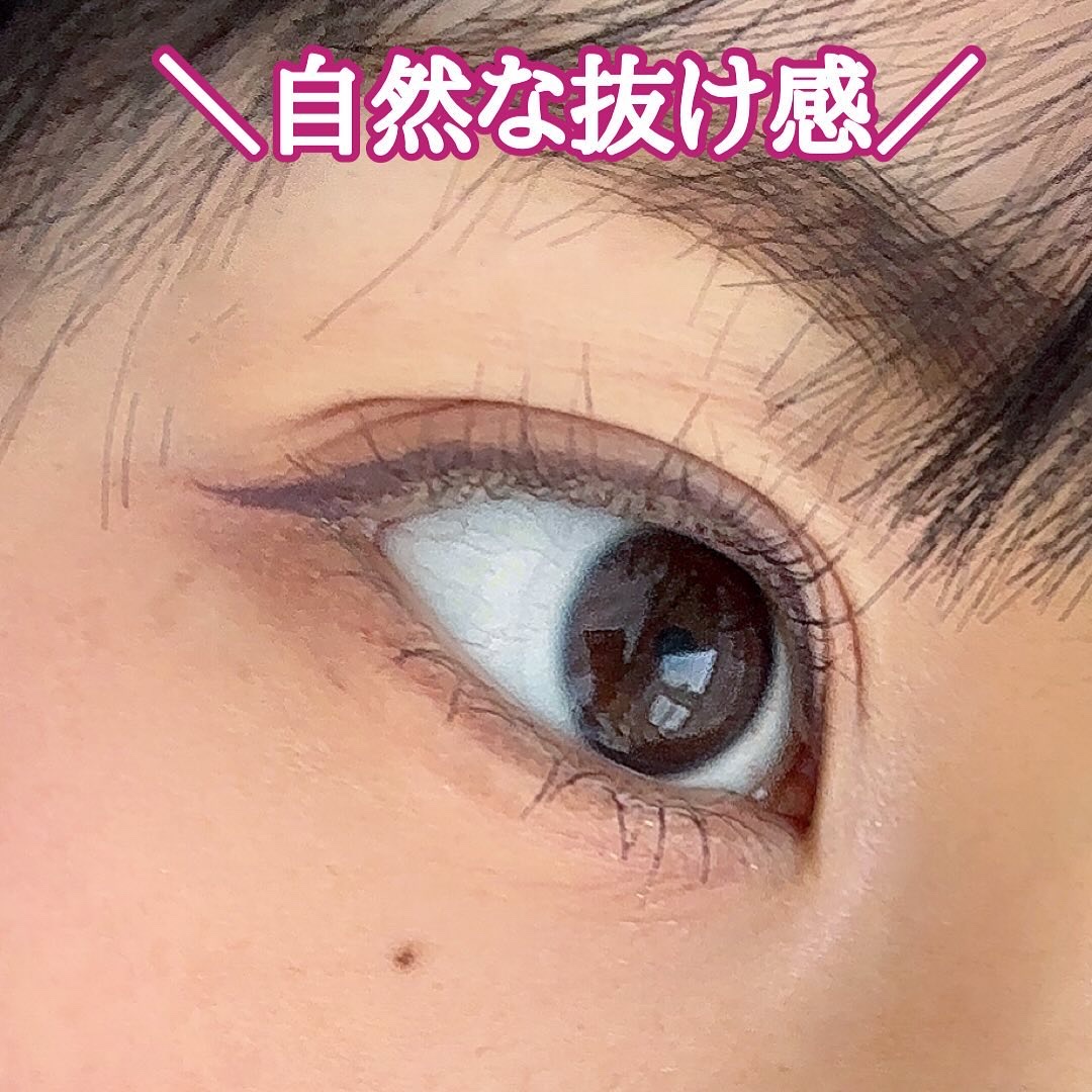 リキッドアイライナー 101 ちょい透けピンクグレージュ/ミゼルエディ/リキッドアイライナーを使ったクチコミ（3枚目）