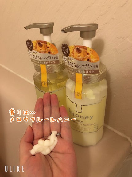 シルキー スムースモイスチャー シャンプー 1.0/ヘアトリートメント 2.0/&honey/市販シャンプーを使ったクチコミ(3枚目)
