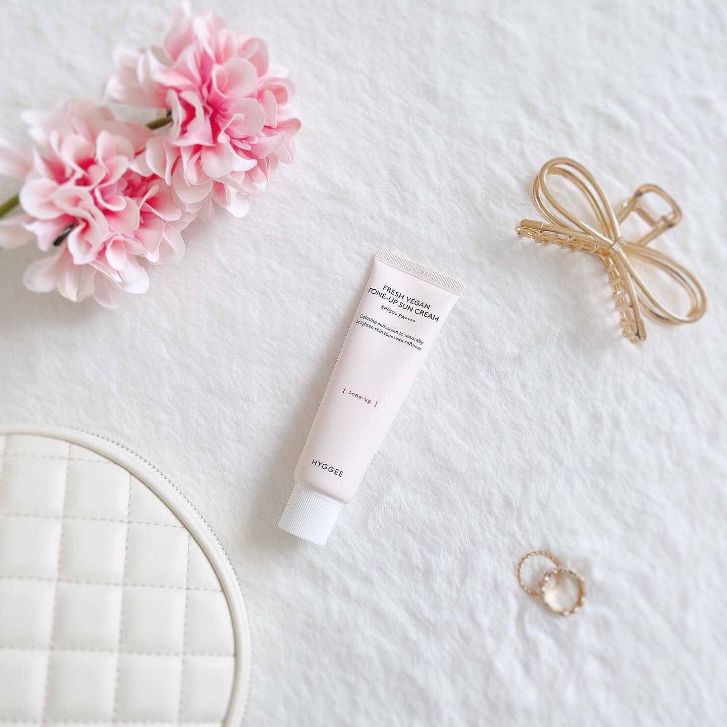 フレッシュヴィーガントーンアップサンクリーム/HYGGEE/日焼け止めクリームを使ったクチコミ（1枚目）