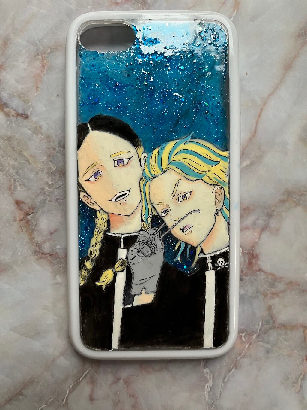 世良@痛ネイル練習 on LIPS 「頼まれて描いたやつ。灰谷兄弟というらしいよ。肌の影がどうしても..」(1枚目)