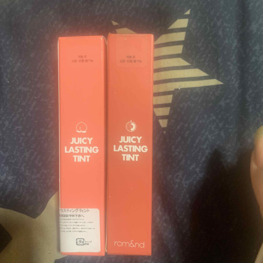 ジューシーラスティングティント 05 ピーチミー(PEACH ME)/rom&nd/リップティントを使ったクチコミ（1枚目）