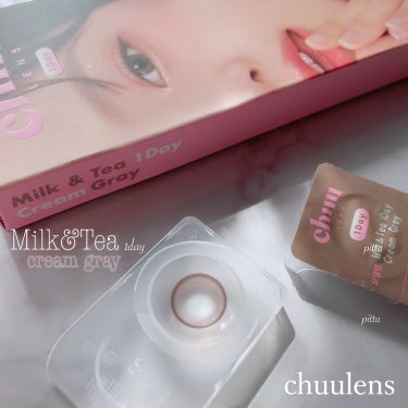 Chuulens milk&tea 1day/chuu LENS/ワンデー（１DAY）カラコンを使ったクチコミ（3枚目）