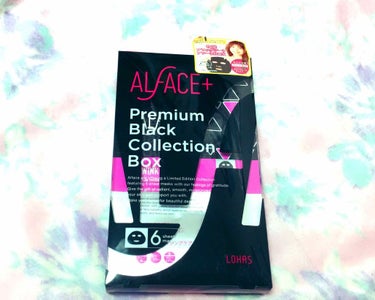 ALFACE+ オルフェスプレミアムブラックコレクションボックスのクチコミ「オルフェスのマスク6枚セット🙌
ずっと前から気になってたオルフェスが
4種類入って1000円だ.....」（2枚目）