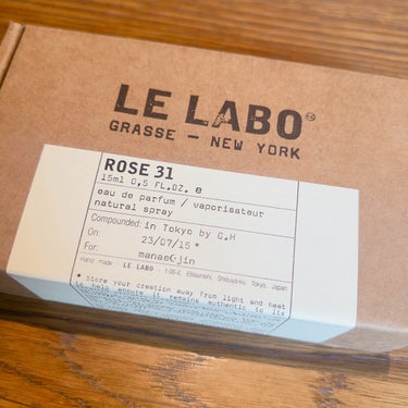 LE LABO Rose31のクチコミ「一目嗅ぎ惚れしたルラボのRose31🌹
『男性でも使えるローズ』と言われていて、ウッディとロー.....」（1枚目）