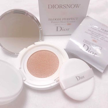 Dior スノー ブルーム パーフェクト クッション SPF50／PA+++のクチコミ「Dior  スノーブルームパーフェクトクッション
SPF50/PA+++
15g×2  ¥85.....」（2枚目）