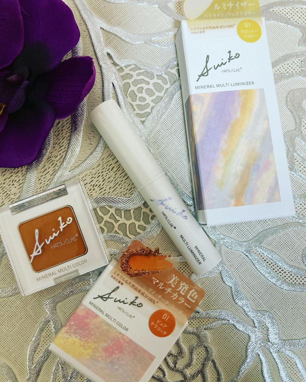 SUIKOミネラルマルチカラー 01 ピュアテラコッタ/SUIKO HATSUCURE/単色アイシャドウを使ったクチコミ（1枚目）