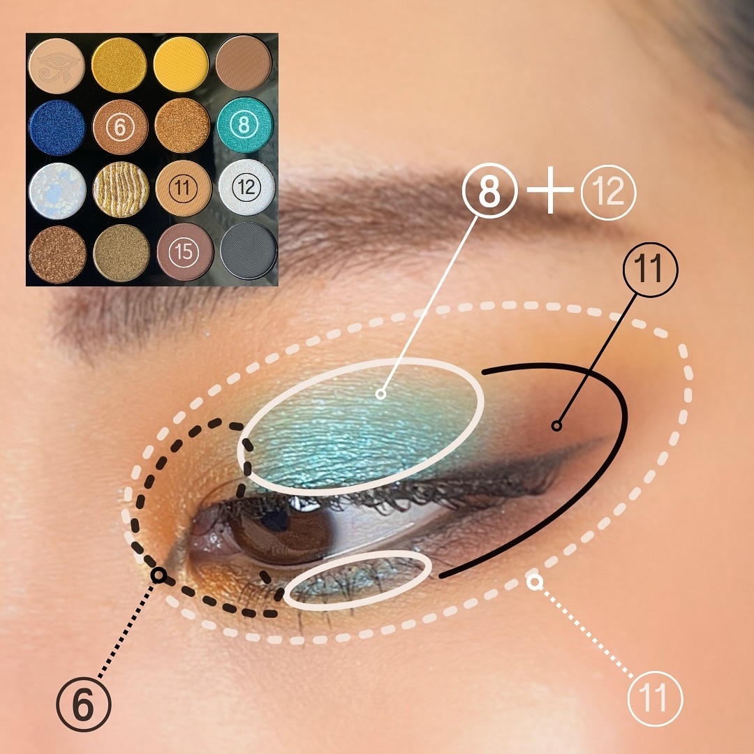 大英博物館 エジプトシリーズ アイシャドウパレット/ZEESEA/アイシャドウパレットを使ったクチコミ（2枚目）