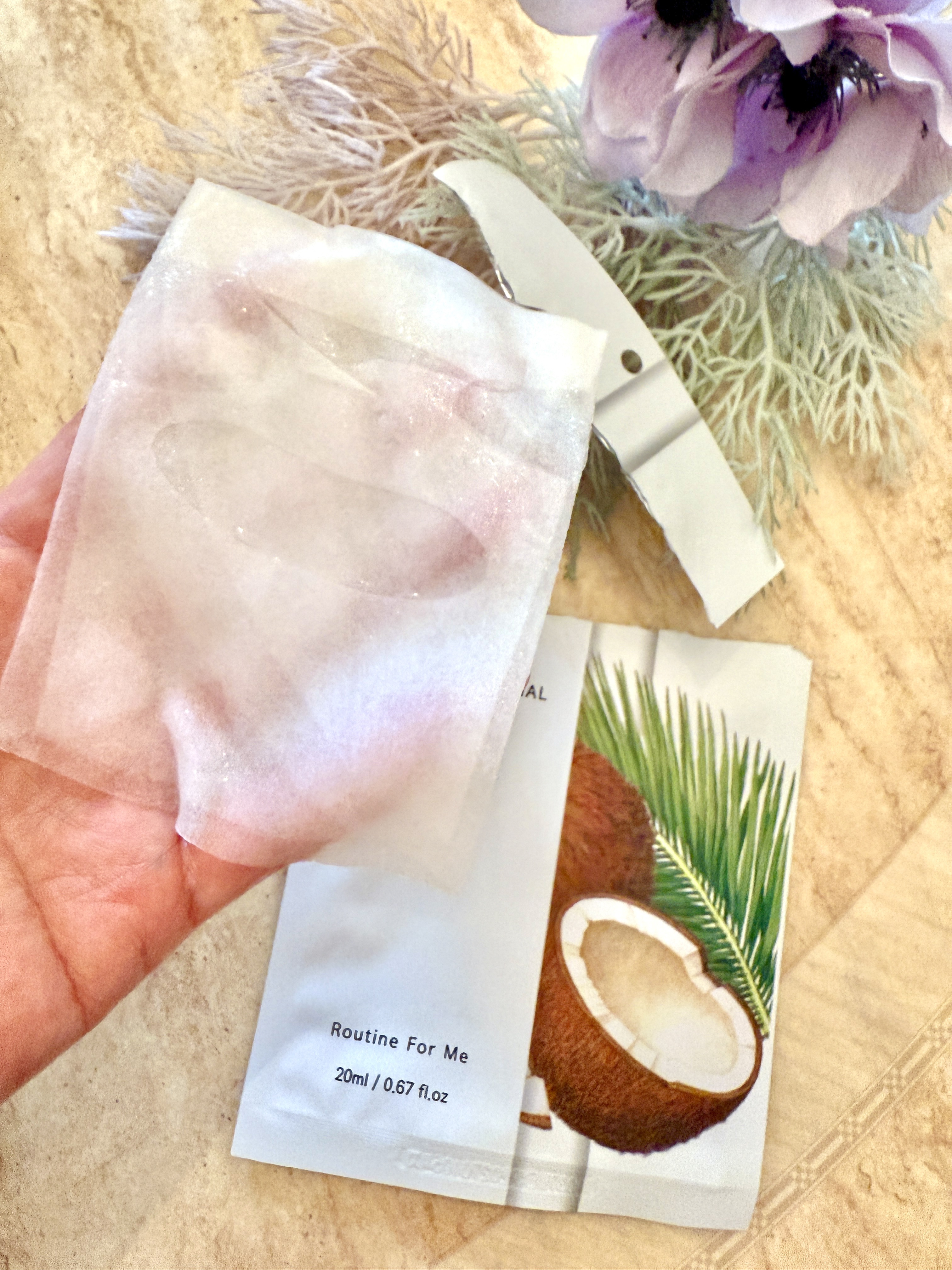 バランシングフェイシャルマスクパック(ココナッツ)/Roume/シートマスク・パックを使ったクチコミ（2枚目）