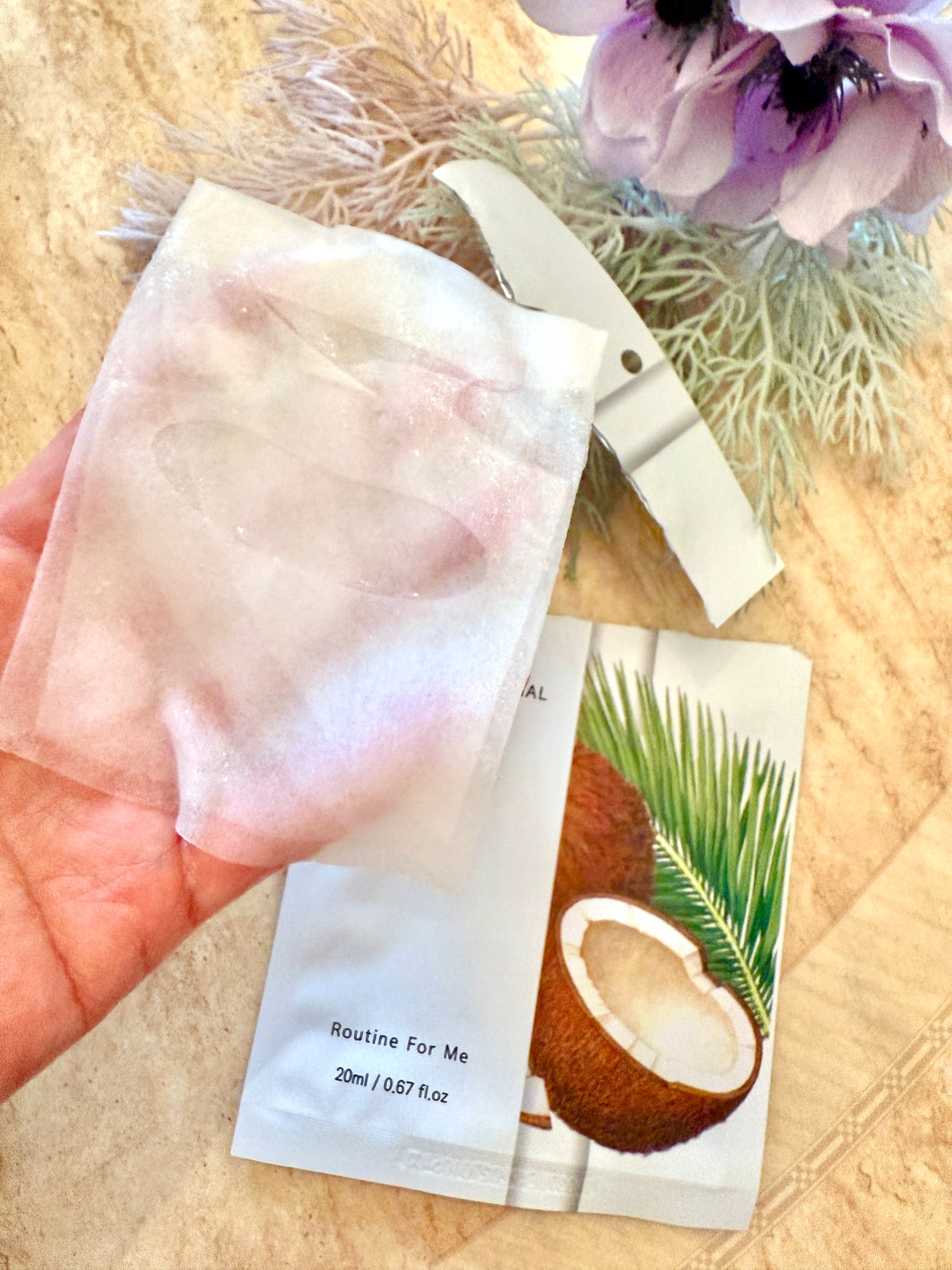 バランシングフェイシャルマスクパック(ココナッツ)/Roume/シートマスク・パックを使ったクチコミ(2枚目)