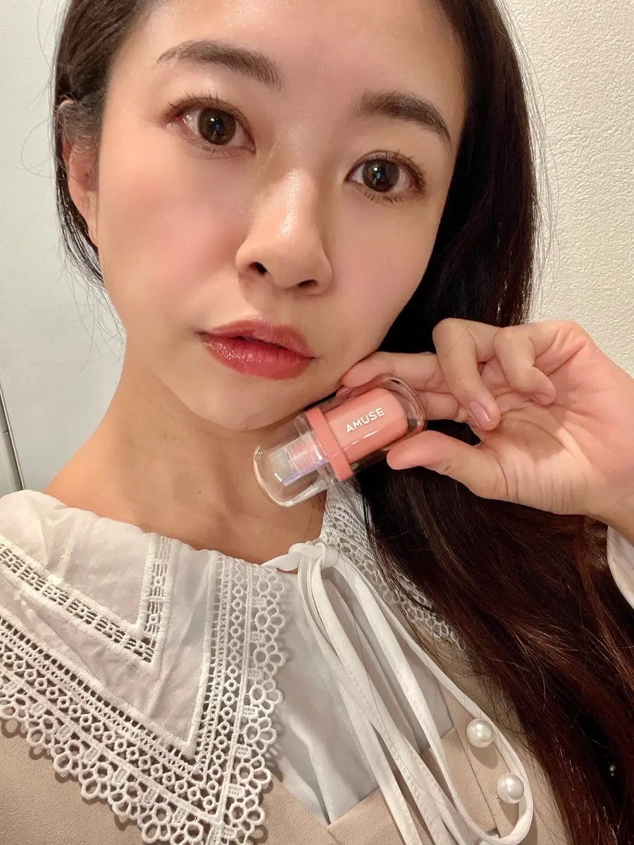 ジェルフィットティント パンプキンジェリー/AMUSE/リップティントを使ったクチコミ（1枚目）