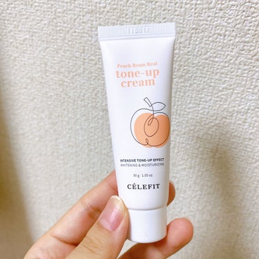 CELEFIT  ピーチビームリアルトーンアップクリームのクチコミ「\CELEFIT Peach Beam Real tone-up cream/

ナチュラルに.....」（1枚目）