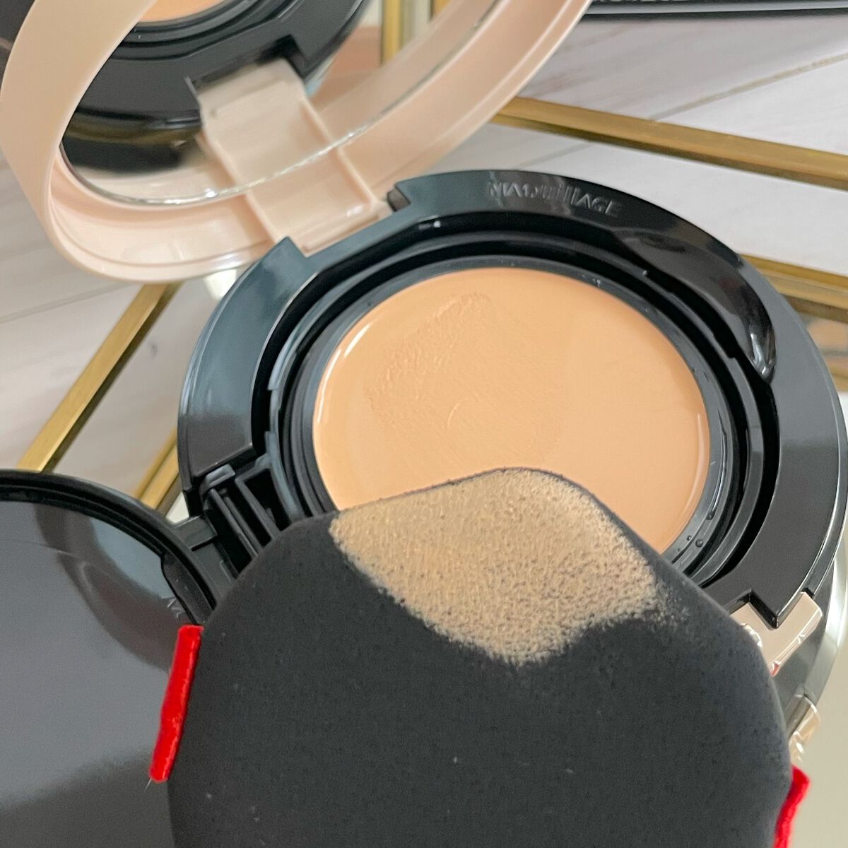 ドラマティッククッションジェリー/マキアージュ/クッションファンデーションを使ったクチコミ（3枚目）