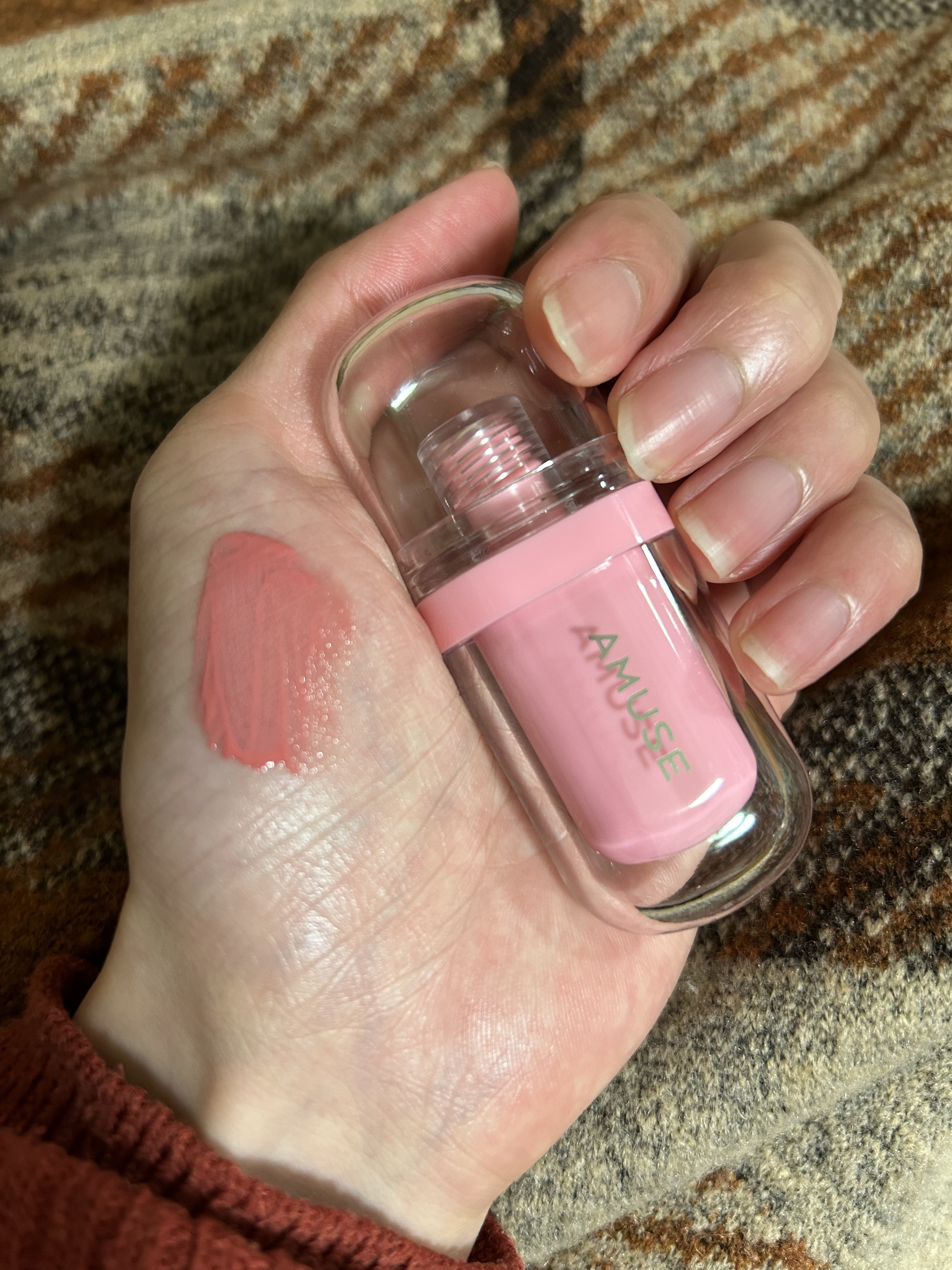 ジェルフィットティント 01 モモジェリー/AMUSE/リップティントを使ったクチコミ（1枚目）