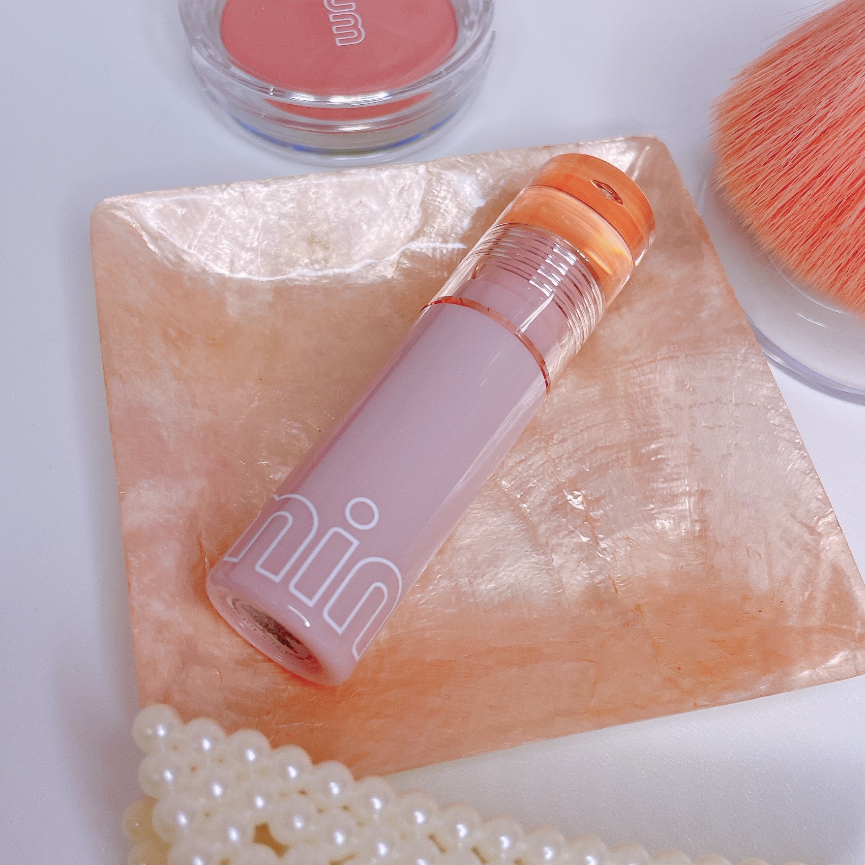 ミニュム バブリップ ジューシーティント 01 生まれたて うぶピーチ/minum/リップティントを使ったクチコミ（2枚目）