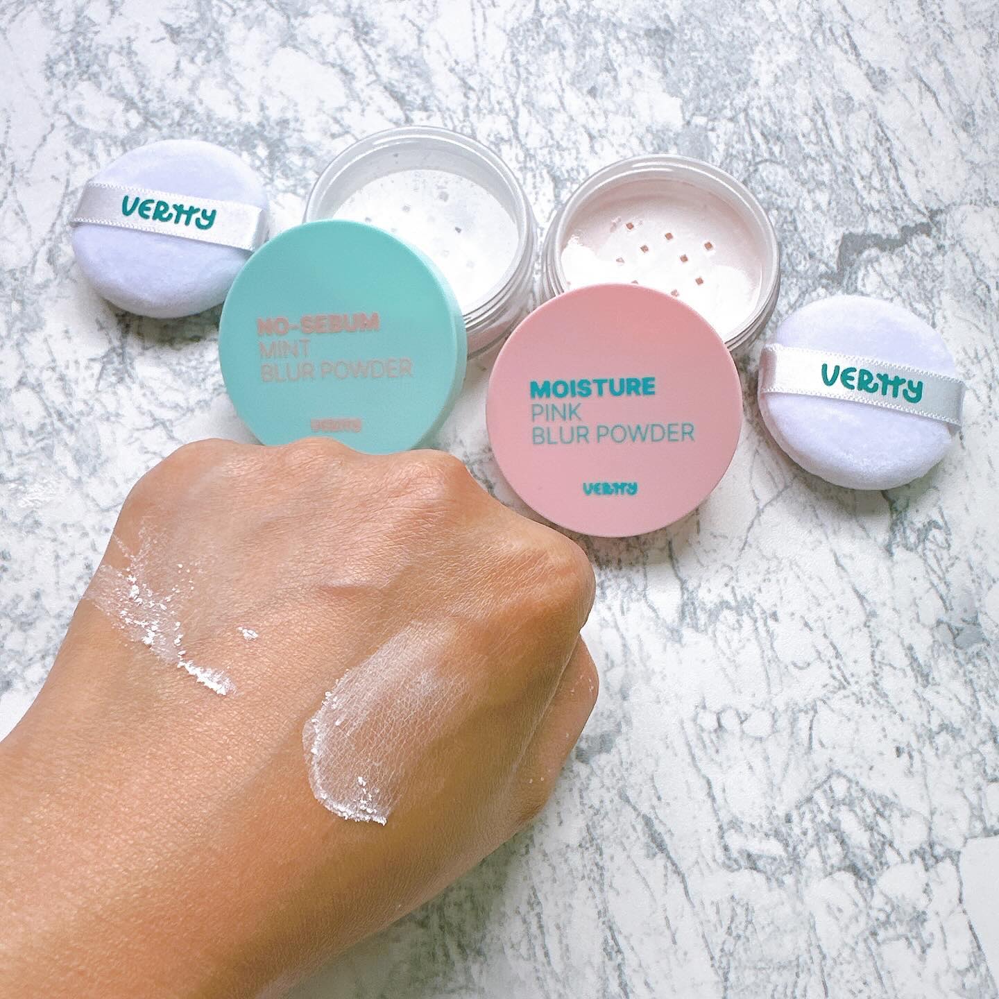 モイスチャーピンクブラーパウダー/Vertty/ルースパウダーを使ったクチコミ（2枚目）