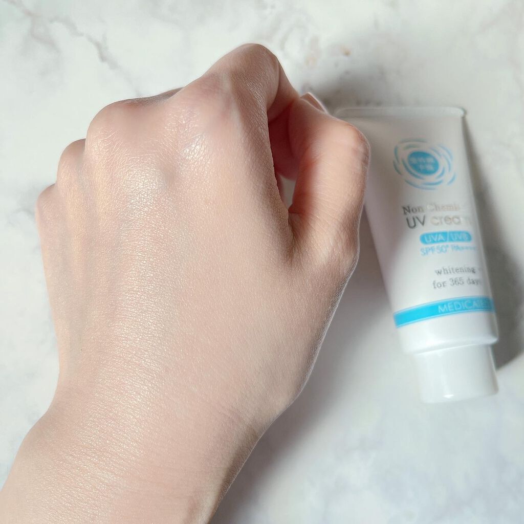紫外線予報 ノンケミカル薬用美白UVクリームM/紫外線予報/日焼け止めクリームを使ったクチコミ（3枚目）