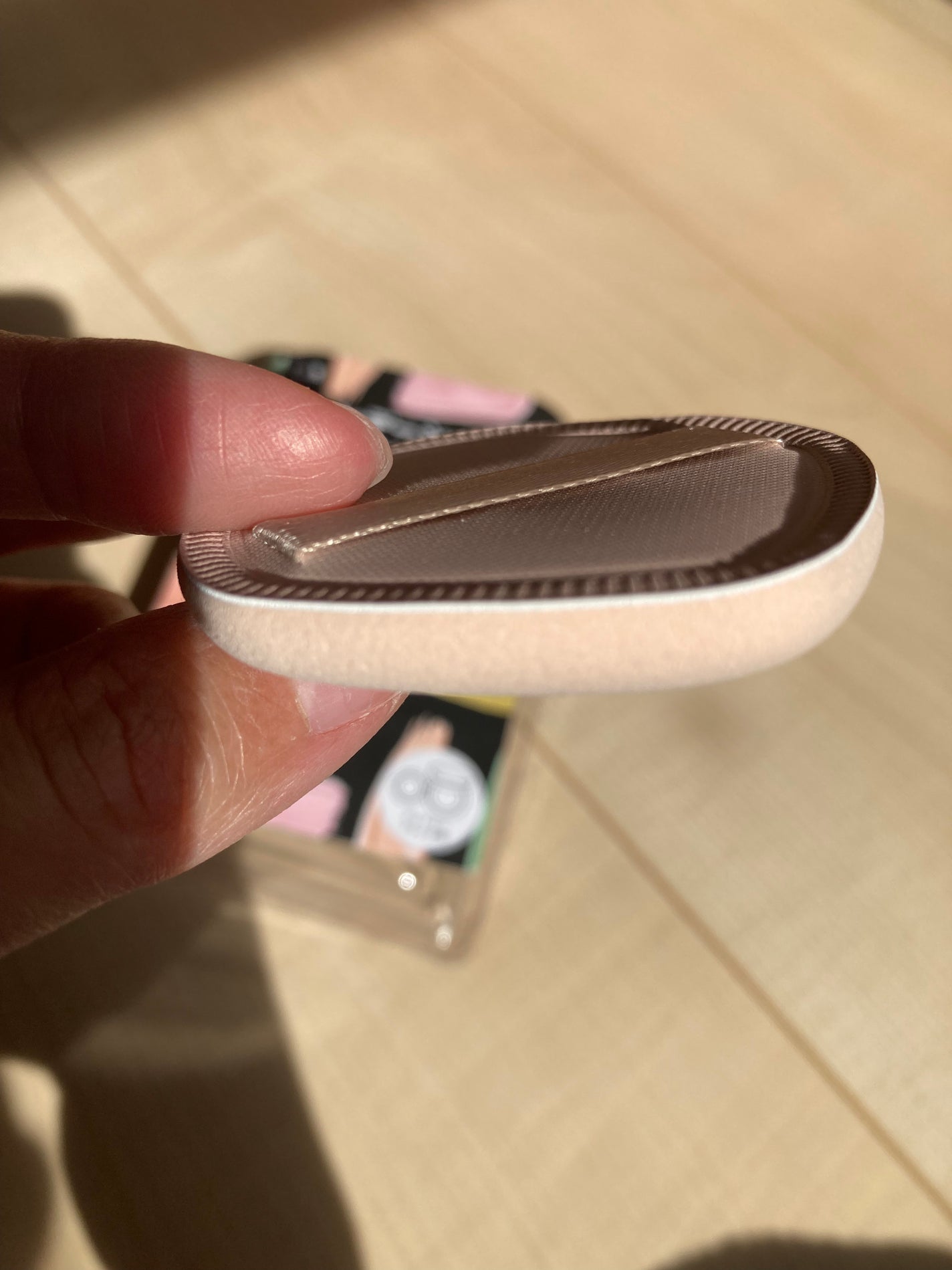 ファンデーションが染みこみにくいパフ(クッションファンデ用)/貝印/パフ・スポンジを使ったクチコミ(2枚目)