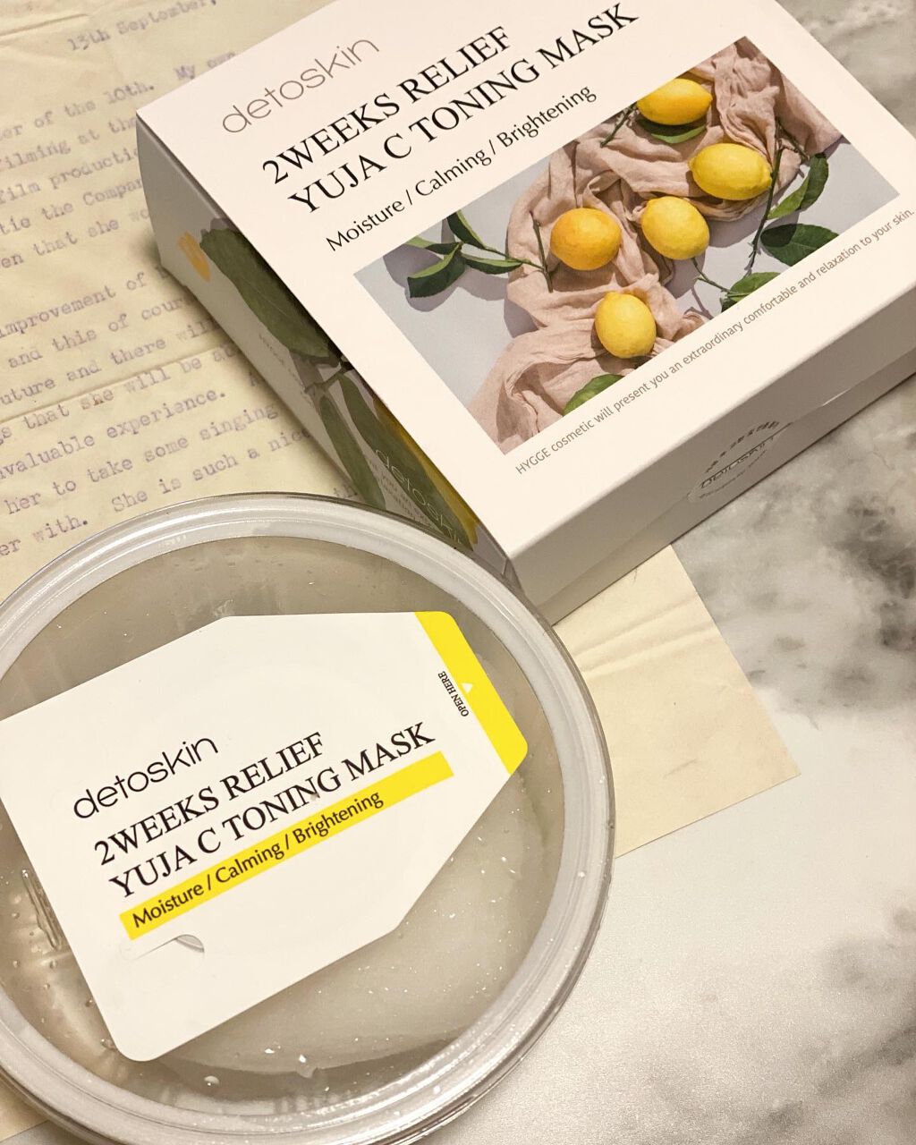 2WEEKS  リリーフ 柚子C トーニングマスク/DETOSKIN/シートマスク・パックを使ったクチコミ（1枚目）