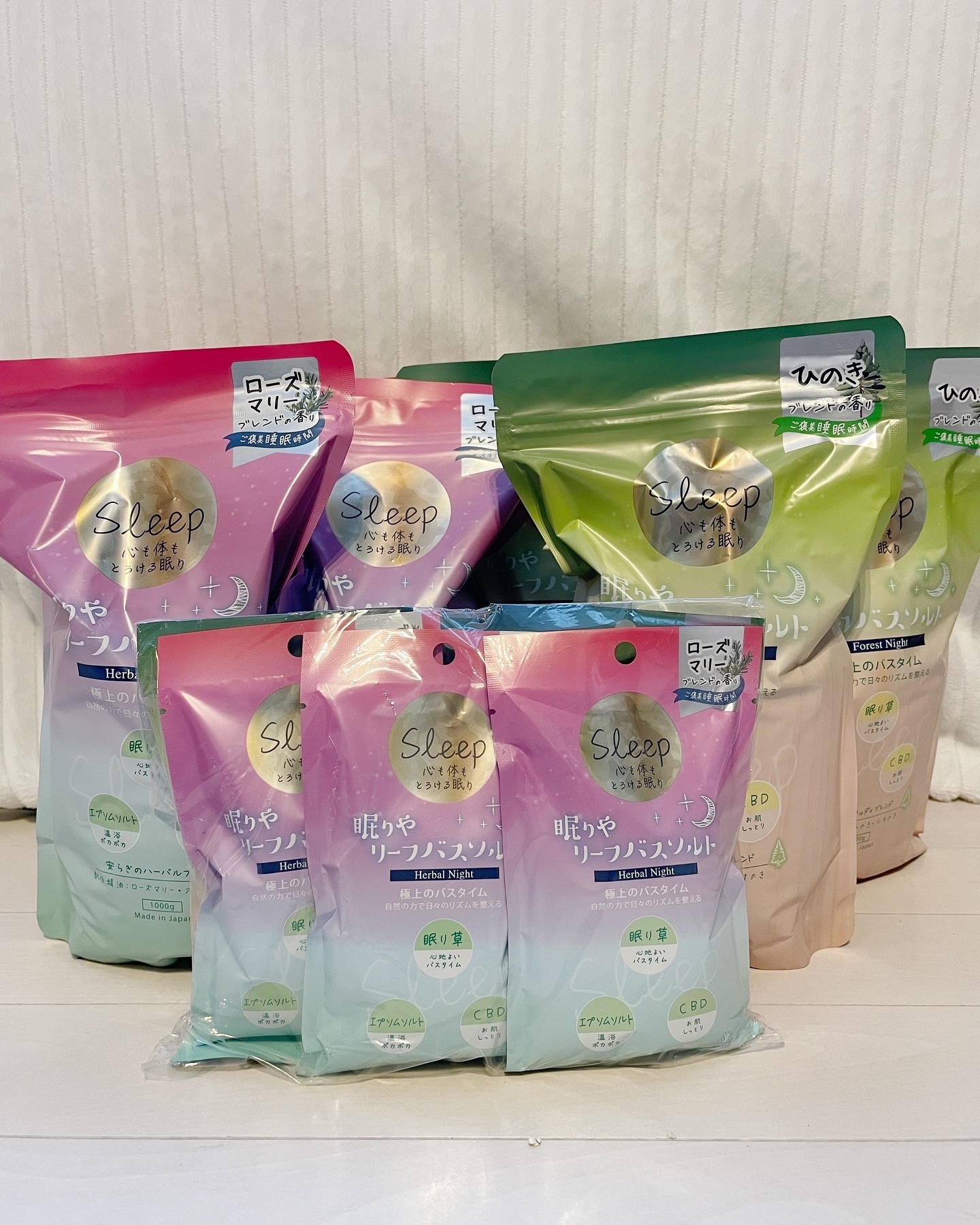 リーフバスソルト ハーモニーナイト  （ラベンダー） 1㎏/眠りや/無機塩系入浴剤を使ったクチコミ（2枚目）