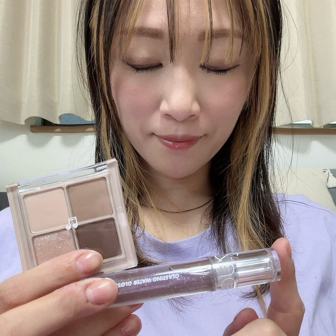 グラスティングウォーターグロス/rom&nd/リップグロスを使ったクチコミ（2枚目）