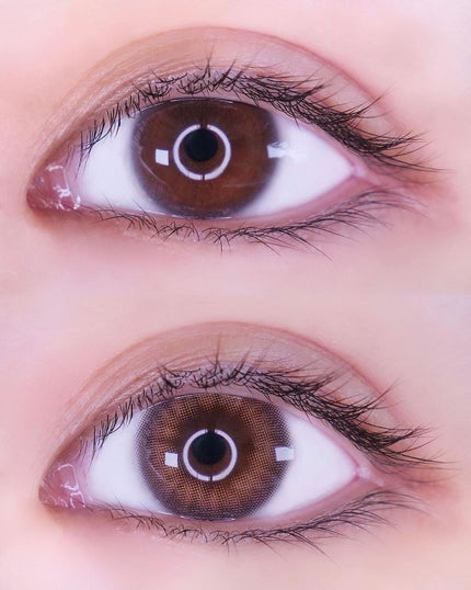 cloud pudding pink brown/chuu LENS/カラーコンタクトレンズを使ったクチコミ(2枚目)