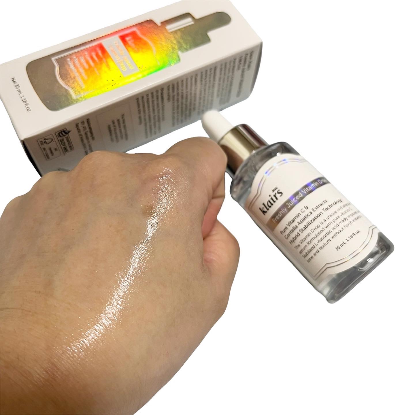 フレッシュリージュースドビタミンドロップ(35ml)/Klairs/美容液を使ったクチコミ（3枚目）