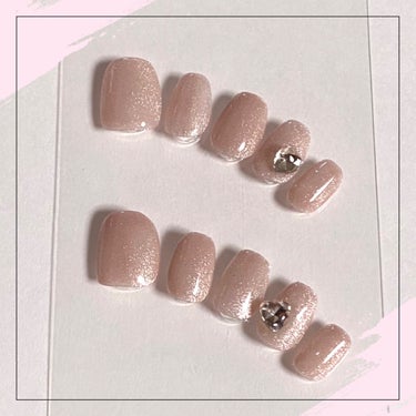 irogel(イロジェル) イロジェル・ベースジェルのクチコミ「

ナチュラルなマグネットジェル💅


♡


ネイル工房　
ナチュラルマグネットネイル　04.....」（1枚目）