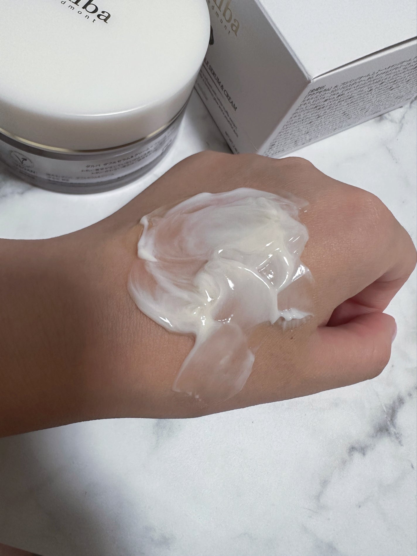 ホワイトトリュフダブルセラムアンドクリーム/ダルバ/フェイスクリームを使ったクチコミ(5枚目)