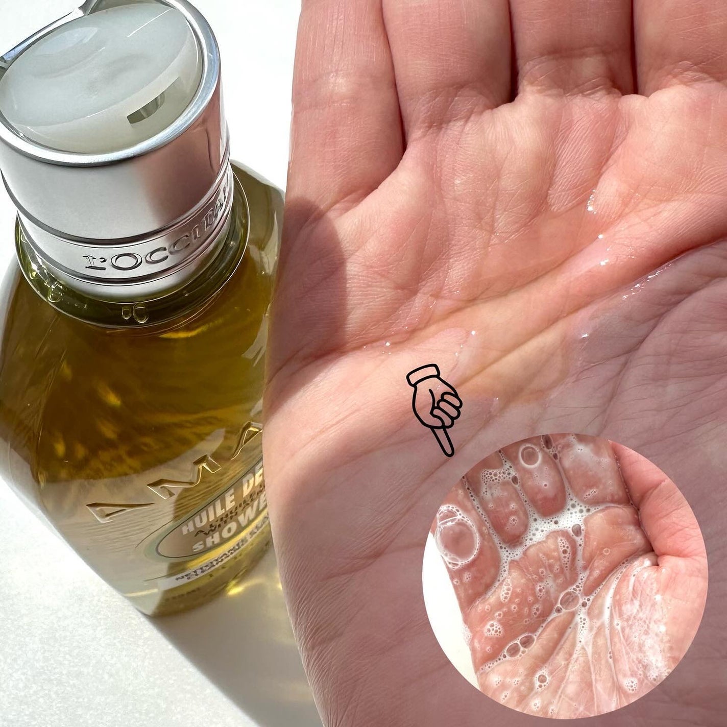 アーモンド モイスチャライジングシャワーオイル/L'OCCITANE/ボディソープを使ったクチコミ(3枚目)