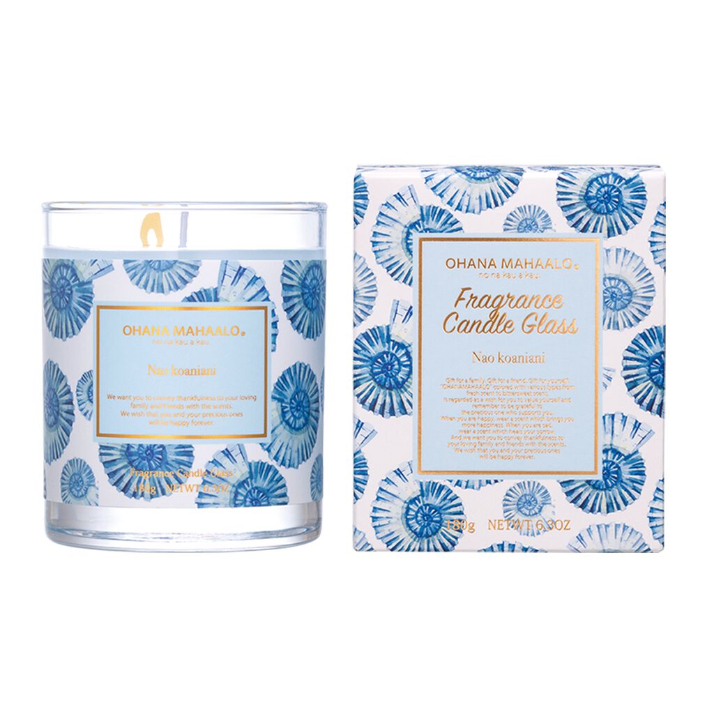 OHANA MAHAALO オハナ・マハロ フレグランスキャンドルグラス 〈ナオ コアニアニ〉