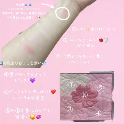 グロウフルールチークス/キャンメイク/パウダーチークを使ったクチコミ(2枚目)