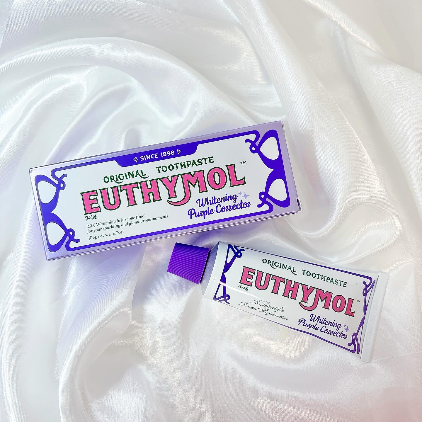 ホワイトパープル歯みがき ピーチフローラルミントの香り/EUTHYMOL/歯磨き粉を使ったクチコミ（1枚目）