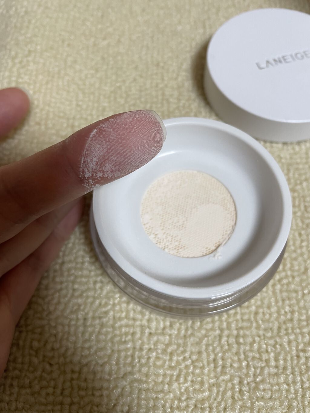 ライトフィットパウダー/LANEIGE/ルースパウダーを使ったクチコミ（3枚目）