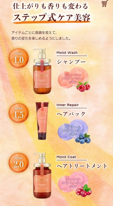 Creamy EXダメージリペアシャンプー1.0/ヘアトリートメント2.0/&honey/シャンプー・コンディショナーを使ったクチコミ（6枚目）