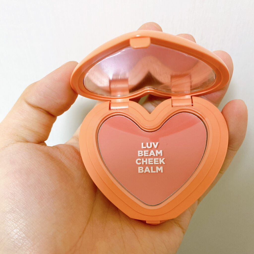 ラヴ ビーム チークバーム 01 ピュアコーラル/lilybyred/ジェル・クリームチークを使ったクチコミ（2枚目）